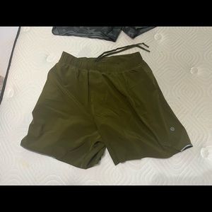lululemon mens surge shorts - olive